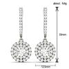 Hot-selling fully studded zircon women's earrings, elegant European and American INS trendy earrings, light luxury jewelry