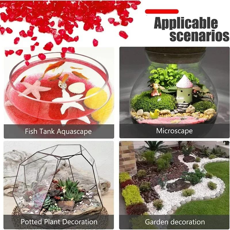 Aquarium Fish Tank Gravel 1 Pound High Luster Crushed Glass for Aquarium Decorations Vase Filler.