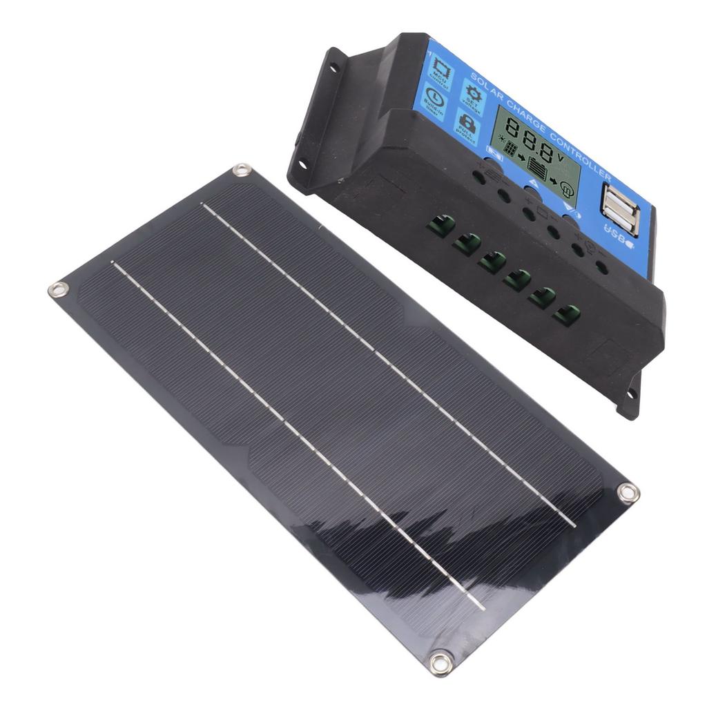 6W Monocrystalline Silicon Solar Panel Kit with 100A Controller Waterproof Solar Charge Controller