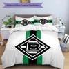 3pcs Borussia Mönchengladbach LOGO Pattern Bedding Set Duvet Cover Set Includes Duvet Cover &pillowcases, Perfect All Season Bedroom Decoration & Gift