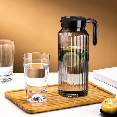 1.1 Litre Plastic Pitchers with Lid BPA-Free Clear Water Pitcher for Iced Tea Lemonade Unbreakable Beverage Pitcher Fridge Jug for Home Office