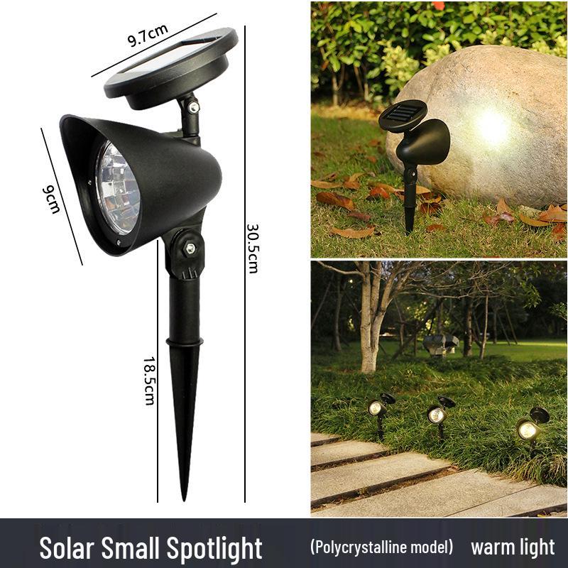 Waterproof Solar 4-LED Lawn Spotlights: Outdoor Decorative Landscape Lighting for Yard, Villa, and Park