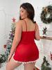 European and American explosive Christmas fun nightdress cosplay uniform sexy temptation suspender skirt PlusSize