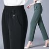 High Waist Elastic Summer Capri Pants for Middle-Aged & Elderly Women