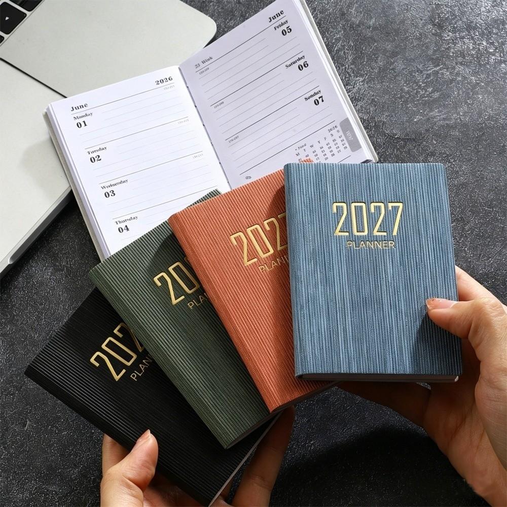 Mini A7 Schedule Notebook Portable Pocket Planner Memo Diary 2027 Agenda Book  Daily Schedule