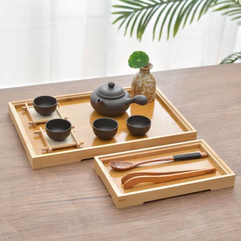Solid Color Dinner Plates Wooden Bread Tray  For Holding Tea Fruit Barbecue Bread