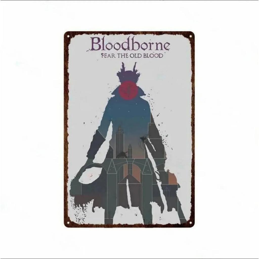 Plaque Metal Tin Signs Bloodborne Wall Decoration Vintage Art Posters Iron Painting for Man Cave Home Cafe Game Room Club Bar