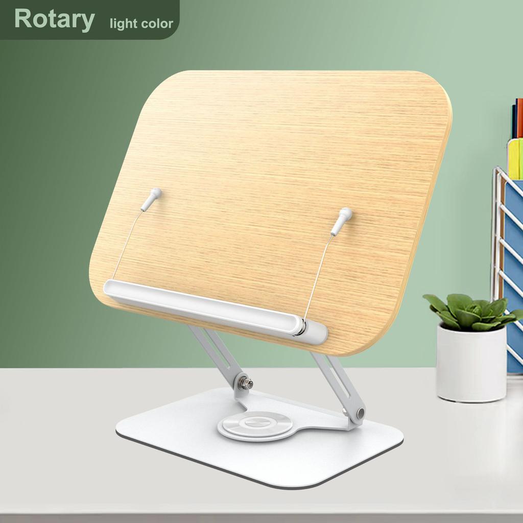 Elastic Page Clips Foldable Desktop Riser Stand Multifunctional Rotatable Acrylic Book Stand Adjustable Book Holder