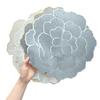 Luxury Peony Flower PVC Placemat: Heat-Resistant, Waterproof, and Oil-Proof.