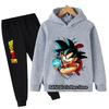 New 2025 Dragonball Hoodie Kids Spring Sportswear Boys and Girls Goku Sweatshirt Boys Clothes Girls Set Hoodie Pantsuit Children