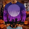Men's Halloween Long Sleeve T-Shirt Neck Loose Fit Casual Versatile Top