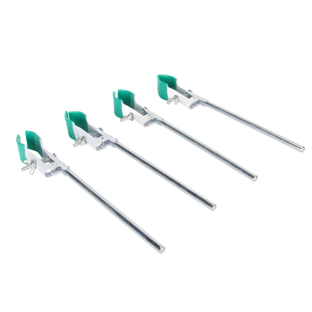 4ks Laboratorní svěrka Retort Jaw Jaw 2 prsty Nastavitelná šířka gumových čelistí Labs Clamp