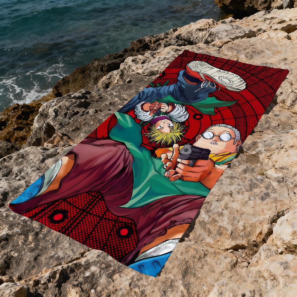 S-sakamoto anime Towel Large Quick-Drying D-daysMicrofiber soft Beach Towel for Travel Fitness Sauna Bathing Camping