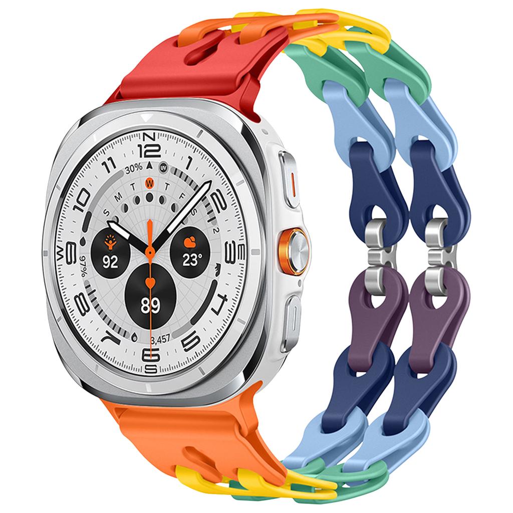 Elegante Cinturino a Maglie Morbido Silicone Sportivo Traspirante per Samsung Galaxy Watch Ultra 47mm 2025 Elegante Cinturino