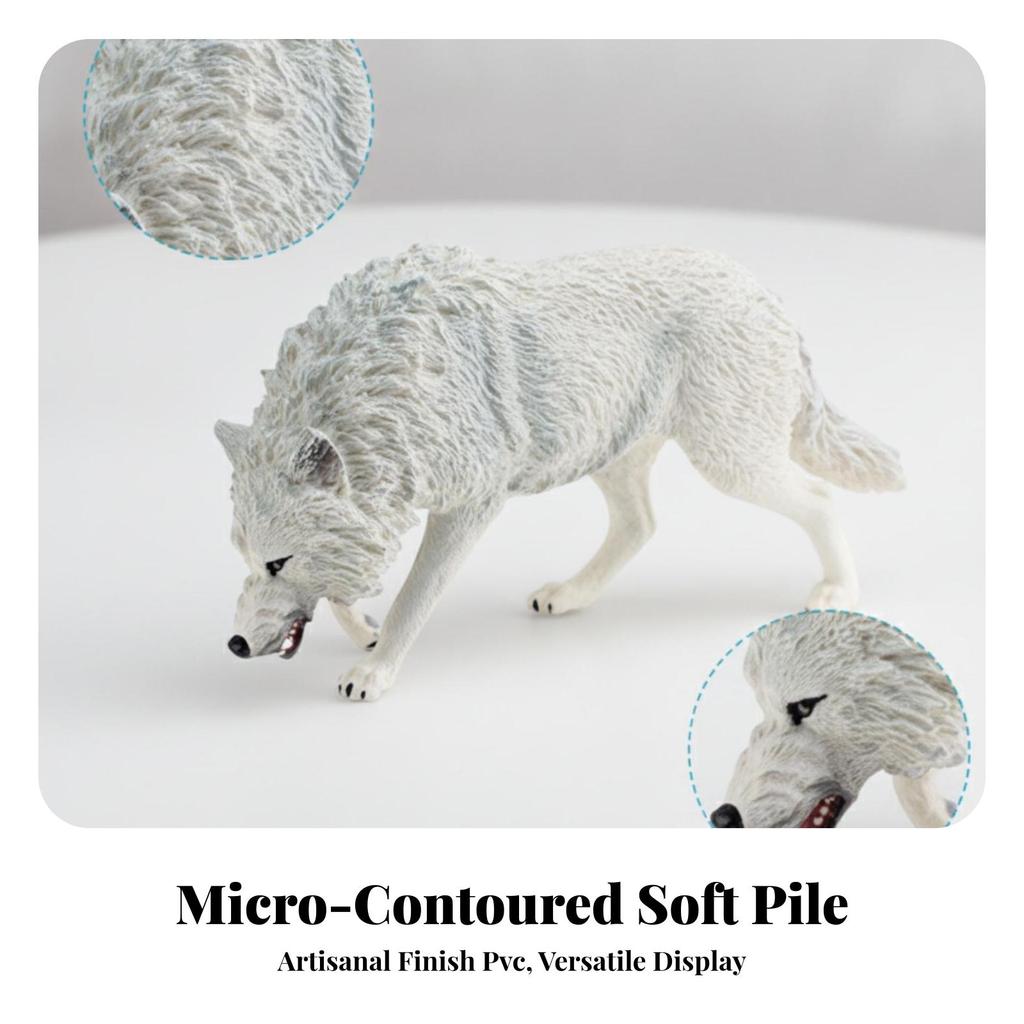 Standing Wolf Animal Model Sturdy for Imaginative Play, Kids