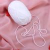 50g Milk Cotton Yarn Cotton Chunky Hand-woven Crochet Knitting Wool Yarn Warm Yarn for Sweaters Hats Scarves DIY (White)