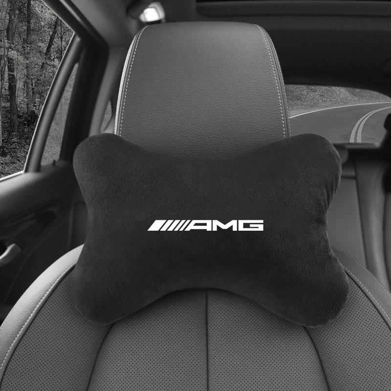 Car Seat Headrest Rest Neck Pillow Cushion Seat Belt Shoulder Pad for Mercedes Benz AMG W211 W204 W210 W203 CLA GLA GLS GLE Auto