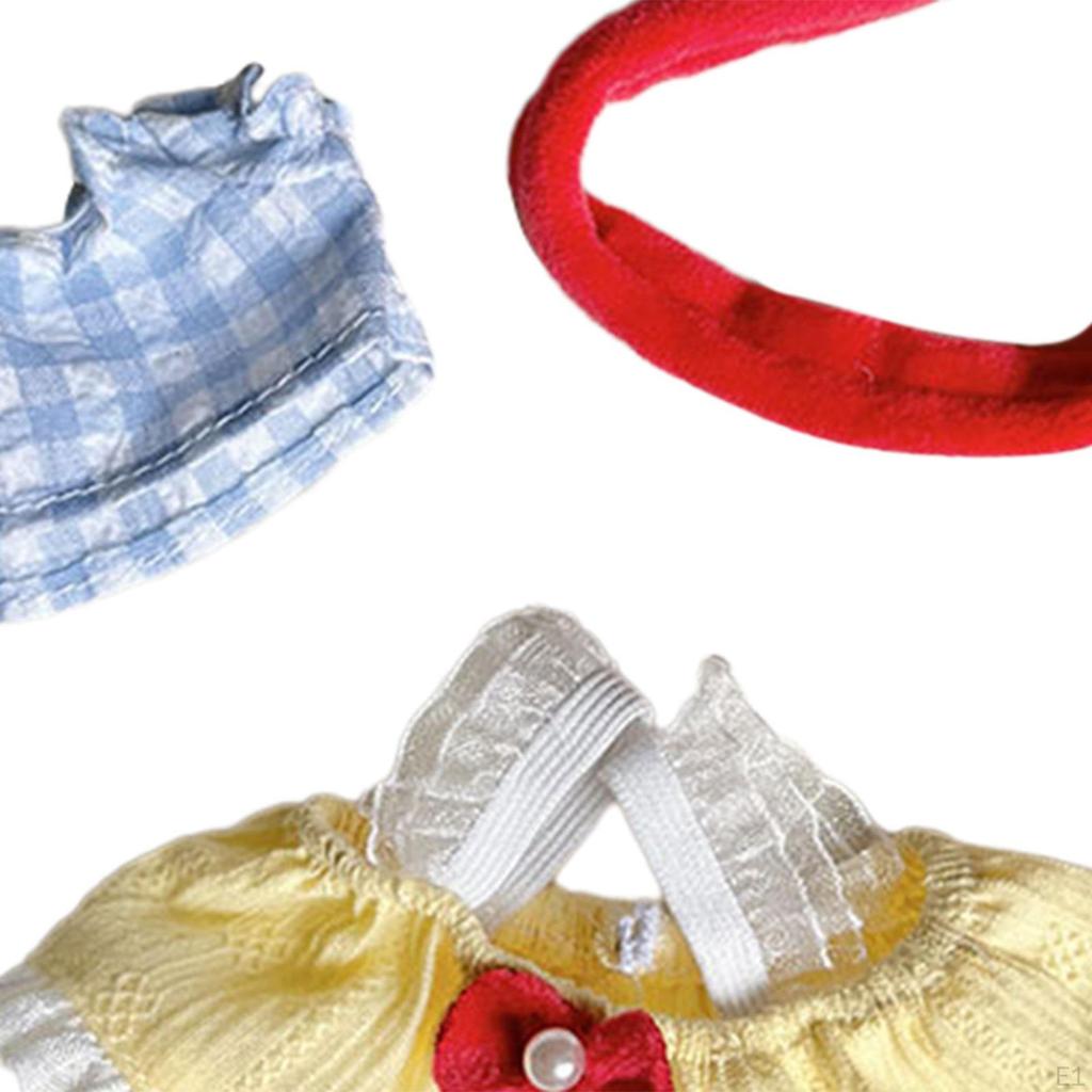 Stuffed Doll Princess Dress Brace Skirt Fashion Educational Photo Props Bottoming Shirt with Hair
