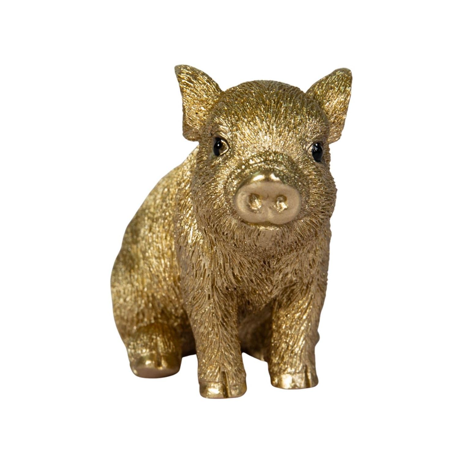 

Ubia Sitting Golden Pig x x cm Doll Figurine Ornament Animal Garden Decor Pig (Mini) 5.3 2.5 4.3 H17195-12