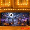 2D plane 2D banner 1 piece of Halloween witch castle path garage door background cloth