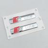 2pcs ABS S Line Logo Sline Badge Car Fender Side Emblem For  qwe12 A3 A4 A5 A6 A7 A8 A1 A2 Q2 Q3 Q4 Q5 Q7 Q8 S3 S4 S5 S6 S7 TT RS