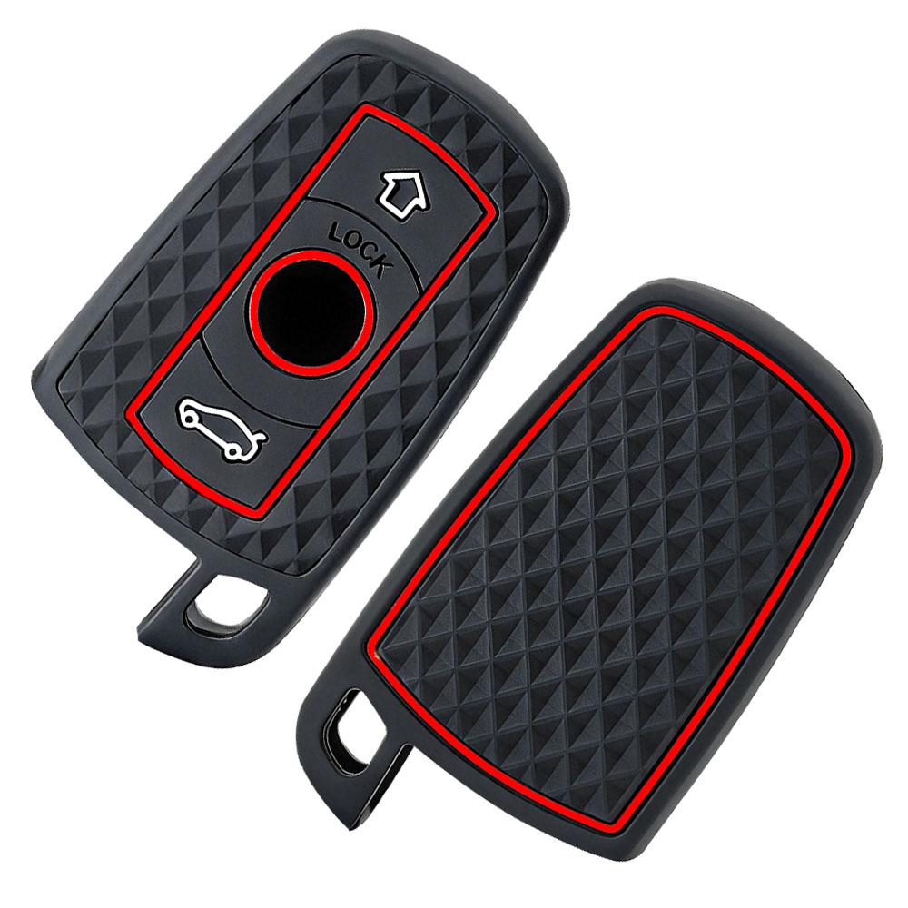 3-Tasten Silikon Auto Fernbedienung Schlüsselhülle Abdeckung für BMW E60 E61 E70 E81 E87 E90 E91 E92 X1 X5 X3 1 3 5 6 Serie Z4 Zubehör