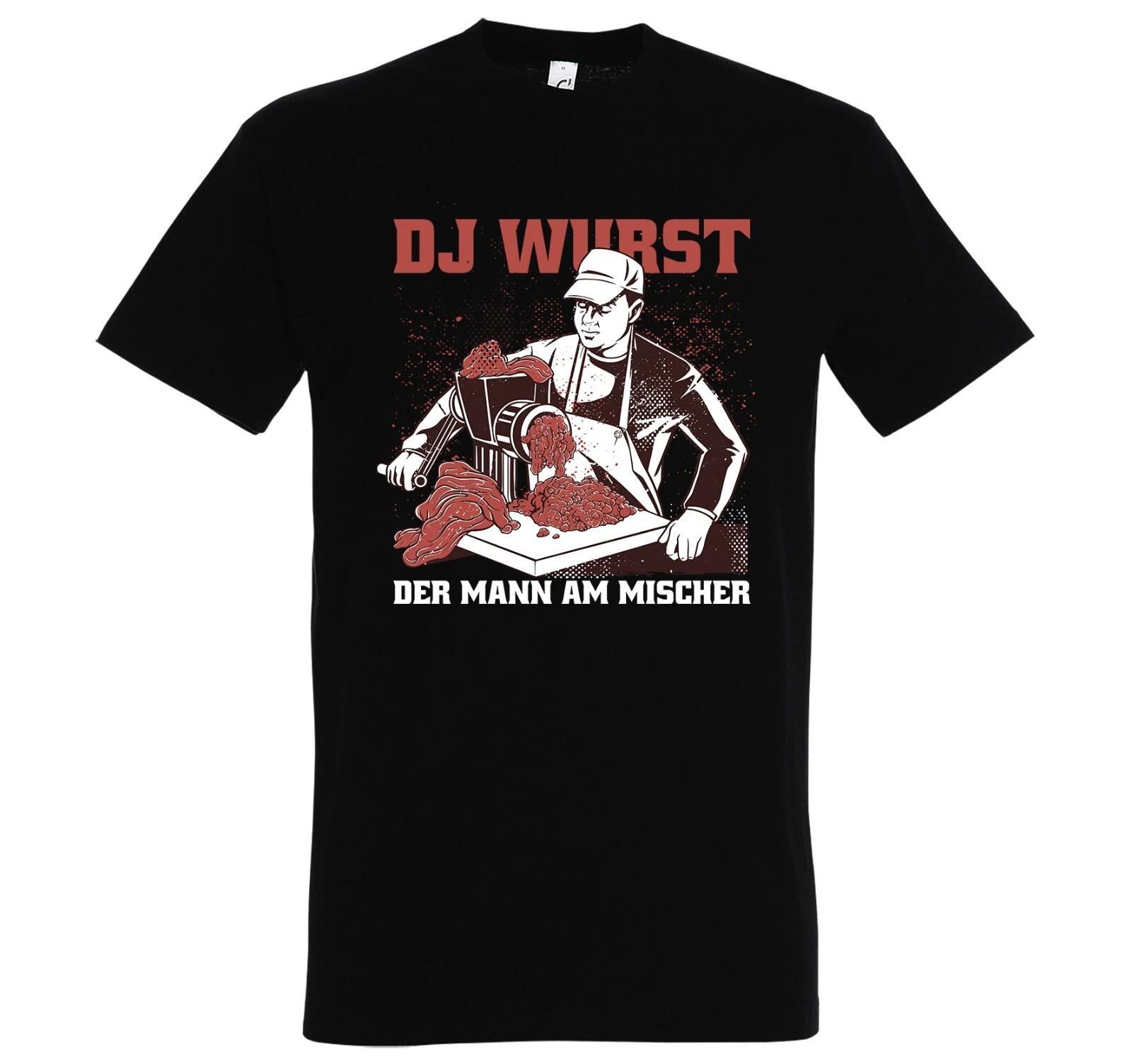 Youth Designz Mens T-Shirt DJ Sausage The Man At The Mixer Butcher Butcher Fun S