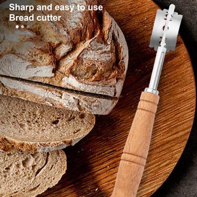 Değiştirilebilir Bıçaklar ve Kılıf ile Paslanmaz Çelik Ekmek Topal Hamur Puanlama Aracı Mutfak Pişirme için Ergonomik Saplı Keskin Ekmek Puanlama Aracı