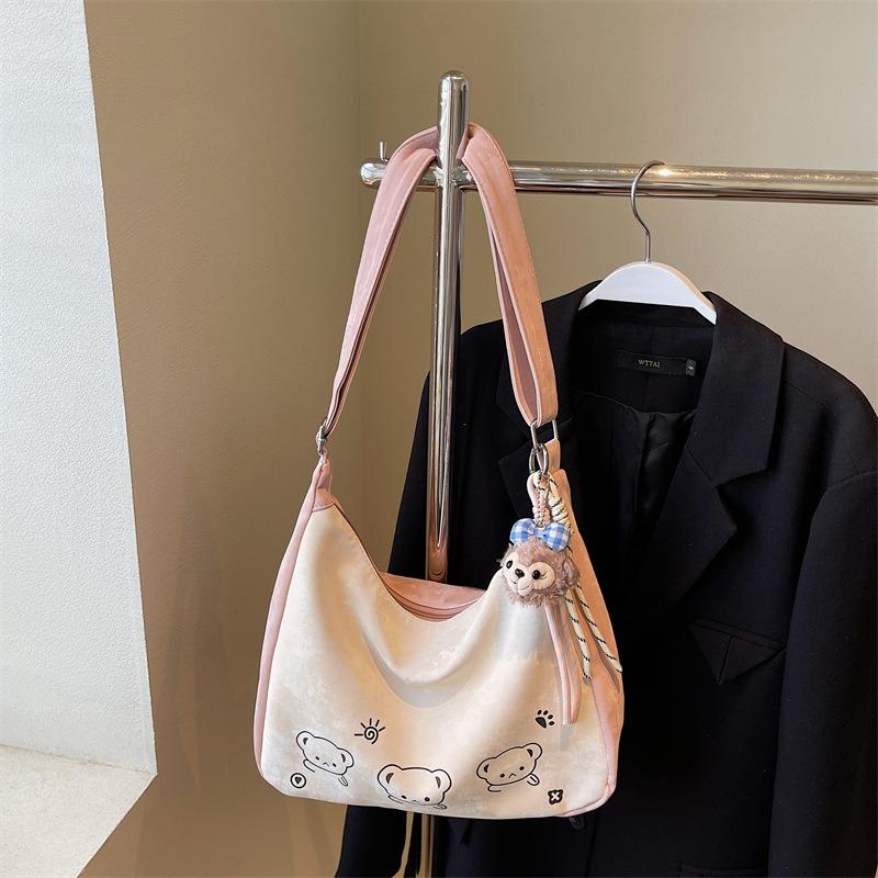 Cartoon Printed Tote Bag Summer New Fashionable Large-capacity Shoulder Bag Versatile Underarm Bag