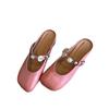 Sheepskin model~ Baotou half slippers women's summer wear high-end feeling with skirt cool slippers one pedal lazy Muller shoes