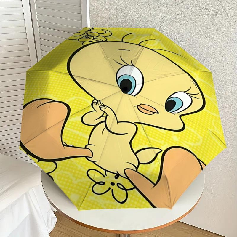 1PC Warner Cartoon Character Automatic Open/Close Umbrella with Windproof, 84-Rib Sturdy Canopy, Durable Ribs1301A
