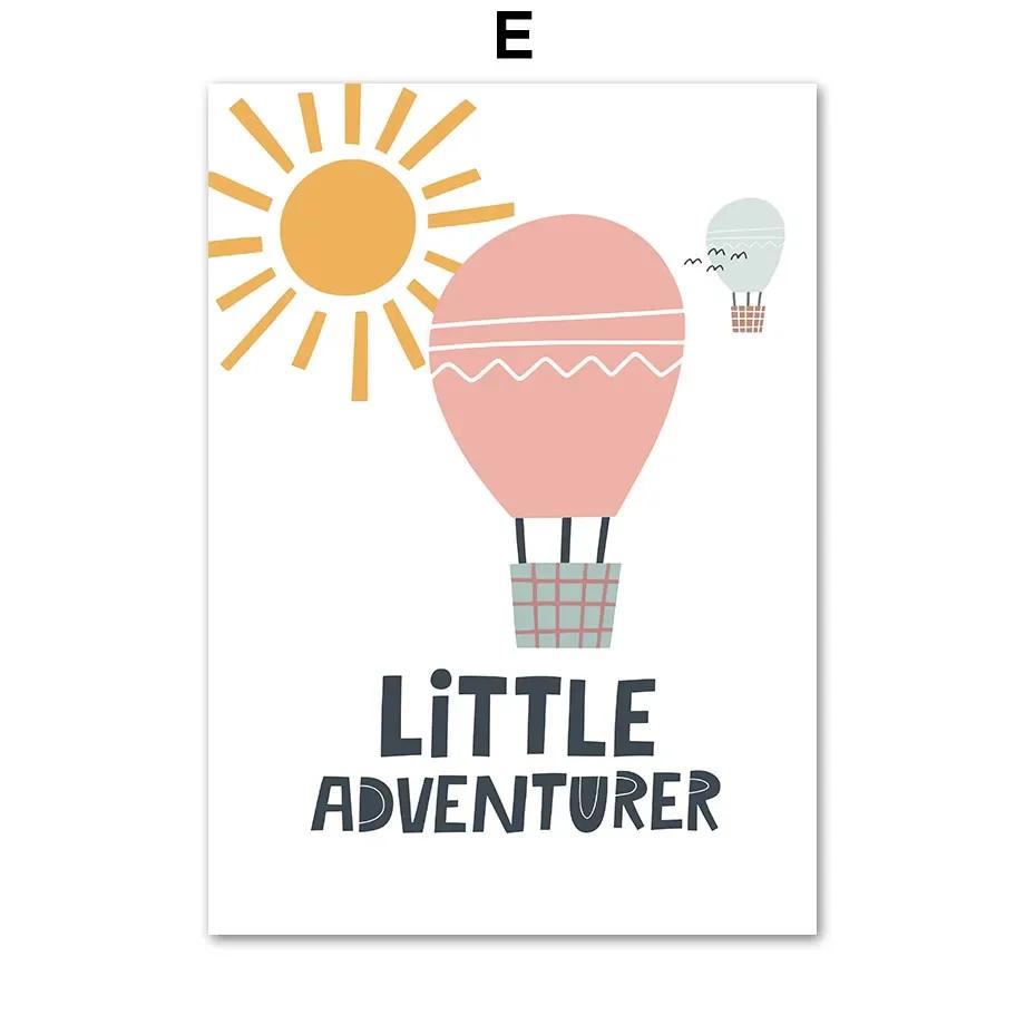 Mountain Sun Car Plane House Dream Nursery Wall Art Canvas Painting Nordic Posters And Prints Wall Pictures Baby Kids Room Decor