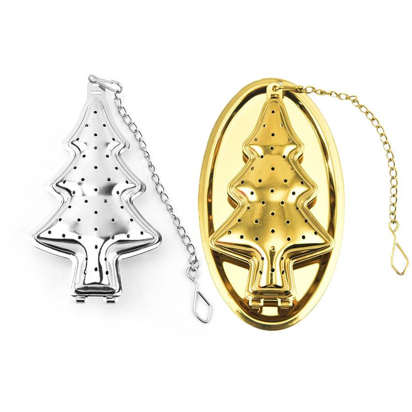 Creative Tea Filter Stainless Steel Tea Strainer 304 Stainless Steel Christmas Tree Tea Infuser Tea Filter Tea Holder