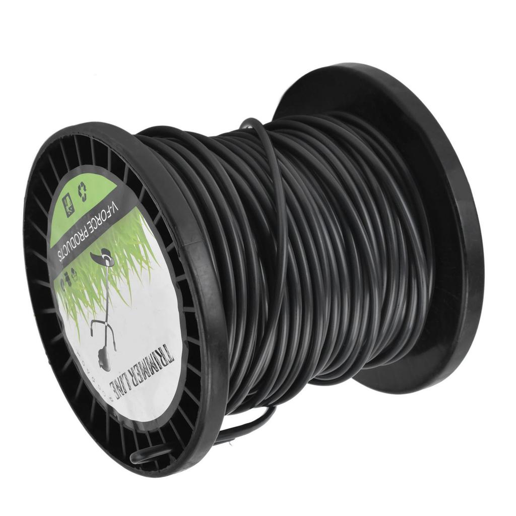 Round String Trimmer Line for 3.3mm Black High Cutting Efficiency Trimmer Line for Most Lawn Mowers Farm