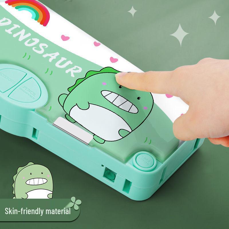 Πολυλειτουργική Κασετίνα για Μαθητές: Μηχανισμός με Κουμπί, Μοντέρνος Σχεδιασμός, Υψηλής Αξίας, Δημοφιλής τόσο σε Αγόρια όσο και σε Κορίτσια.