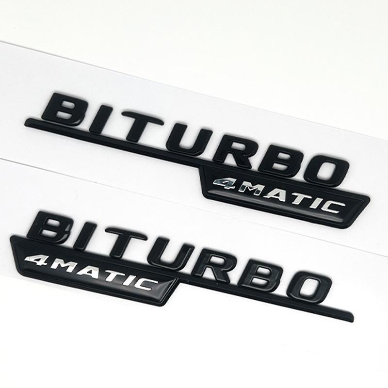 Pegatina Emblema Lateral Guardabarros Mercedes BITURBO 4MATIC