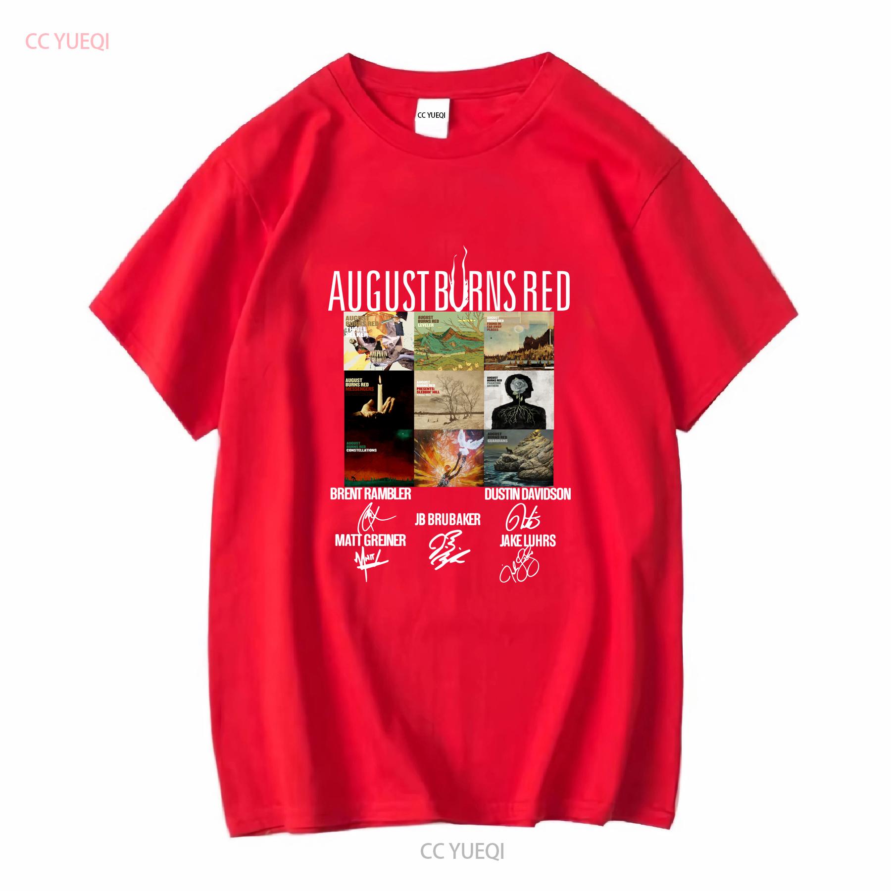 August Burns Red Футболка с автографами Черная Размер S 5XL AC841 винтажная Стиранная Унисекс Мужской Топ Для Повседневной Носки Удобная S