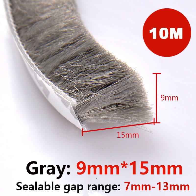10M Okenní těsnicí páska kartáč samolepicí těsnění proti povětrnostním vlivům dveřní lišta zvukotěsná prachotěsná těsnicí páska proti povětrnostním vlivům