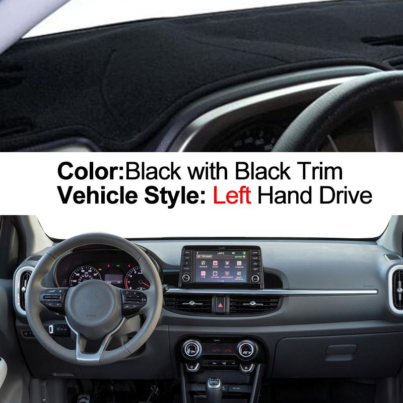 Car Auto Inner Dashboard Cover Dash Mat Carpet Rug For KIA Picanto Morning 2018 2019 2020 LHD RHD 2 Layers Sunshade Auto Cape
