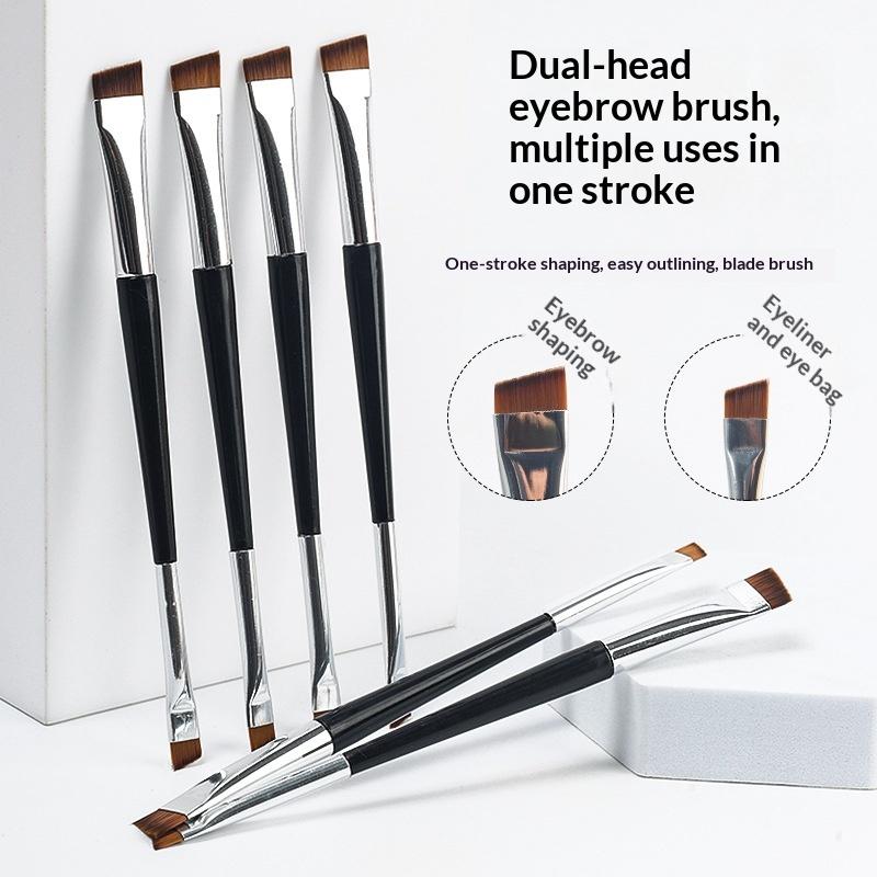 Double Ended Blade Eyebrow Brush Multi Purpose Angled Eyebrow Brush For Precise Eyebrow Makeup Eyeliner And Brow Styling