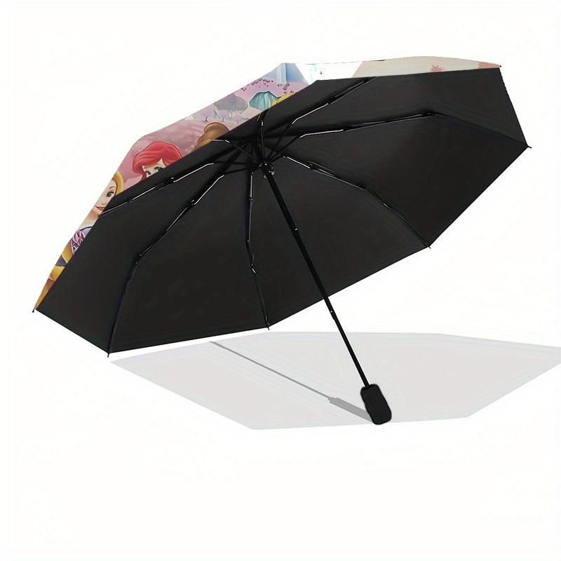 Princesses Castle Automatic Opening and Closing Umbrella, Compact Travel Umbrella, Lightweight and Portable, Suitable for Beach Commuting Bu