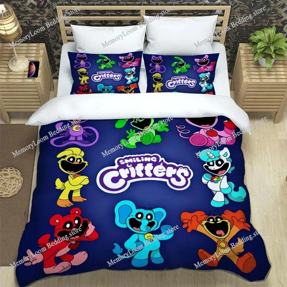 3D Print Anime Smiling Animals CATNAP DOGDAY Bedding Set Brand New Cool Anime Quilt Cover Pillowcase Cute Cartoon Children Gift