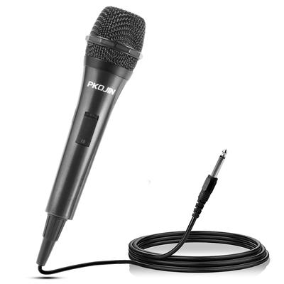 PKOJIN Dynamic Karaoke Vocal Wired Microphone for Handheld Microphone with Speaker Microphone with Switch Microphone, Karaoke, 10-Foot Cable, ON/OFF