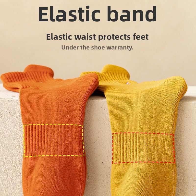 Men's Winter Velvet and Thick Towel Bottom High Waist Warm Teenagers In The Tube Pure Cotton Socks