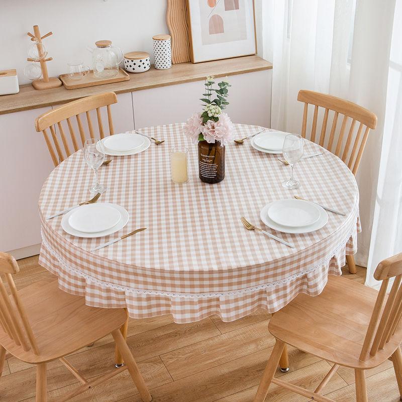Large Round Table Dining Tablecloth Waterproof Living Room Coffee Table Rectangular Book Tablecloth for Dining Table