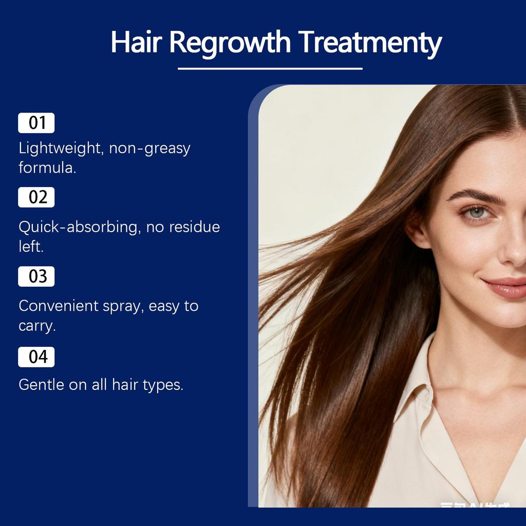 Minoxidil 6% Roztwór Topicalny - Serum na porost włosów dla przerzedzonych włosów, Szybko działający spray na odrastanie włosów dla mężczyzn i kobiet