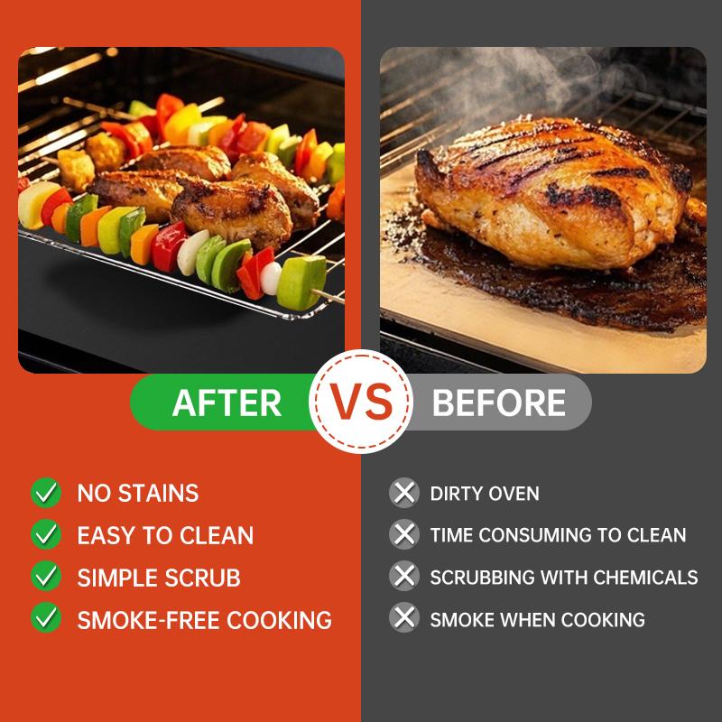BBQ Mats Oven Bottom Liners Reusable Non-stick Baking Mats Outdoor Party Protective Mats Kitchen Tools Heat Resistant Grill Mats