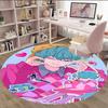 1pc KPop Demon Hunters31 Print Round Carpet Chair Round Carpet Suitable for Bedroom Living Room Home Decorative Carpet