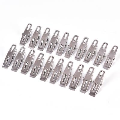 20 pinzas de acero inoxidable para ropa, pinzas de metal para colgar ropa