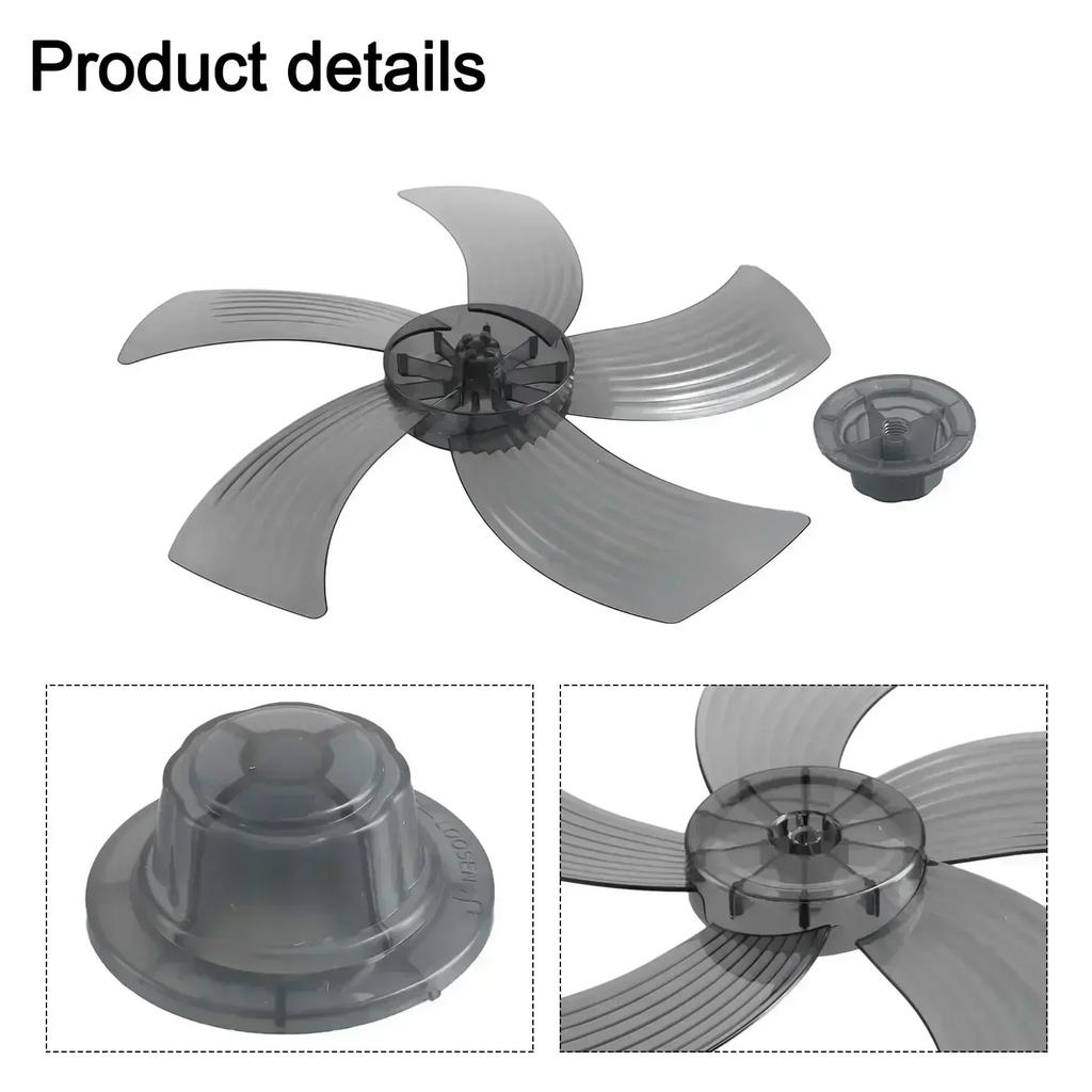 Fan Blade With Nut Cover 14 Inch Fan Blade Home Use Household Desk Fan Accessories High Temperature Resistance